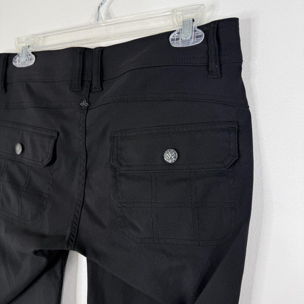 PrAna Pants 6 Regular Black Roll Up Stretch Hiking Outdoor Trail Womens